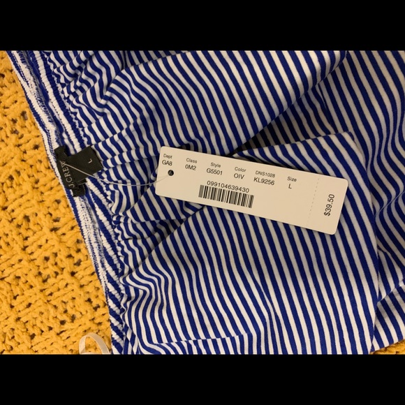 J.Crew Blue striped OTS body suit - Picture 5 of 6